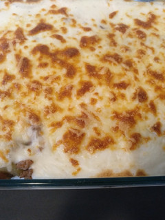 Una foto de Moussaka de berenjena y carne