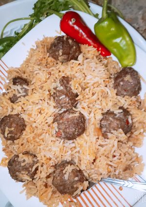 A picture of Beef Kofta pulao.