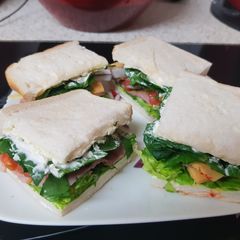 My Ham,Cheese + Salad Sandwich with a kick 😍 A picture of My Ham,Cheese + Salad Sandwich with a kick 😍.