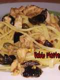 Linguine con Tonno, Pasta d'Acciuga, Olive Nere e Capperi
