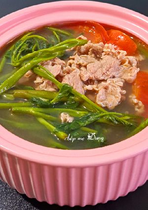 Hình của món Canh rau muống thịt bò.