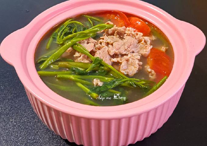 Canh Thịt Bò Rau Muống - Món Ngon Dinh Dưỡng Dành Cho Gia Đình