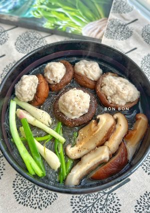 Hình của món Miến Mọc Nấm Hương.