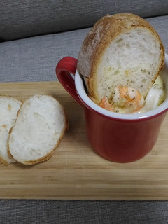 南瓜海鮮牛奶湯 的食譜成品照片