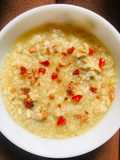 Ginger Chicken Porridge with Curry Spices • Curried Arroz Caldo • Spiced Congee
