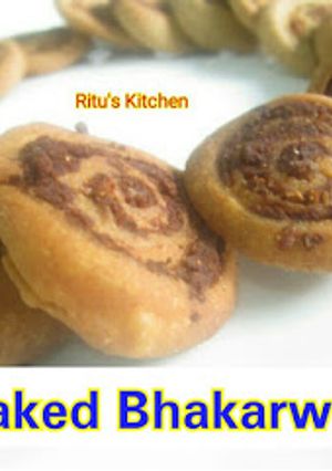 A picture of Whole Wheat Baked Bhakarwadi.