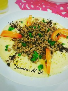 صورة لوصفة حمص مع لحمة 🌸