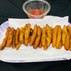 A picture of Red poha fingers.