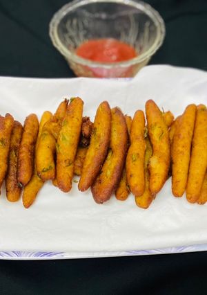 A picture of Red poha fingers.