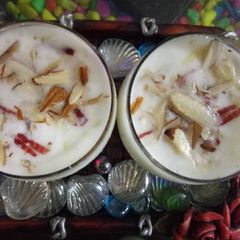 A picture of Kesar badam Lassi.