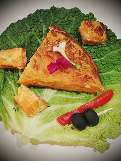 Una foto de Tortilla veggie de batata y cebolla