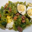 Borrajas con huevos y jamón de Teruel