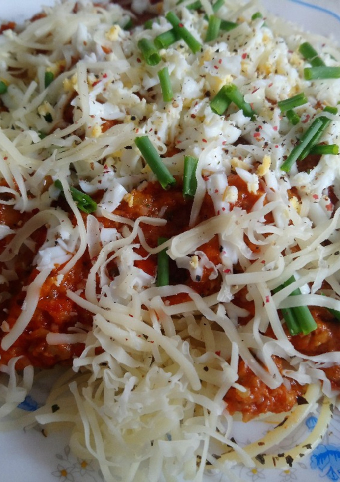 Una foto de Espaguetis con verduras 🍝