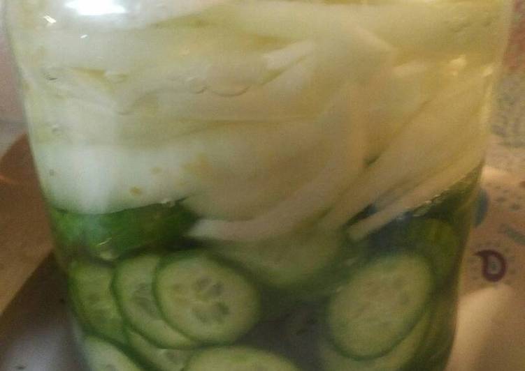 Easiest Way to Make Ultimate Refrigerator Pickled Cucumber and onion