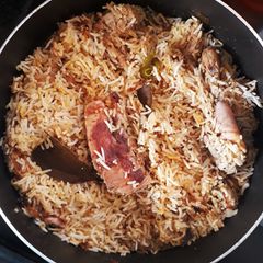 A picture of Chicken Biryani (My style).
