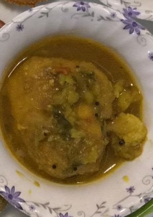 A picture of Sambhar for Sambhar Vada.