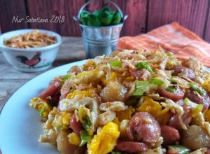Foto resep Orak Arik Telur Sosis Baso