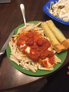 A picture of Chicken Parmigiana.