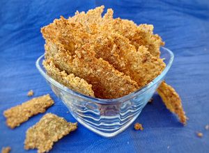 Foto di Cialde di quinoa bianca e semi di lino dorati - senza glutine -