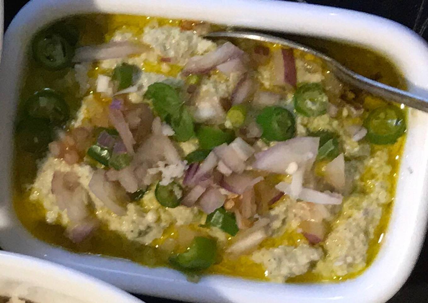 Posto Bhapa (Steamed Khus-Khus), with Mustard Oil
