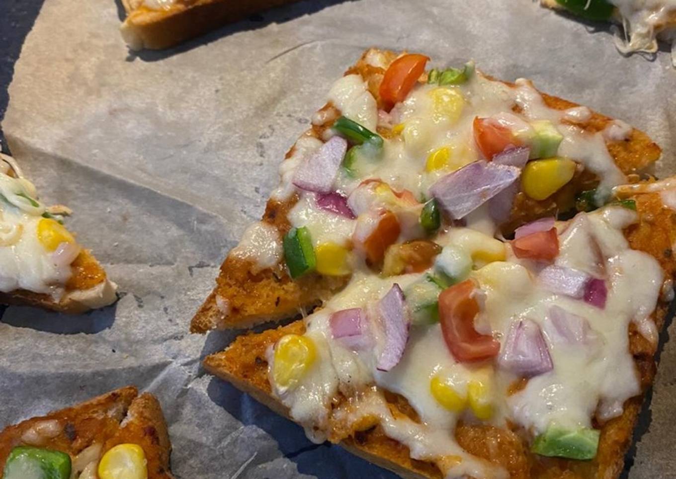 Open pizza sandwich
