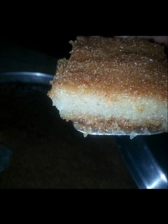 صورة لوصفة بسبوسه مرمله تجنن 😍 بتدوب 🍰 بطريقه ولا اسهل من كده