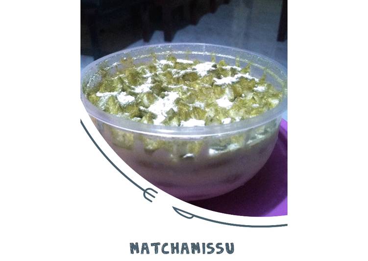 Matcha Tiramissu - Matchamissu (tanpa mascarpone cheese)
