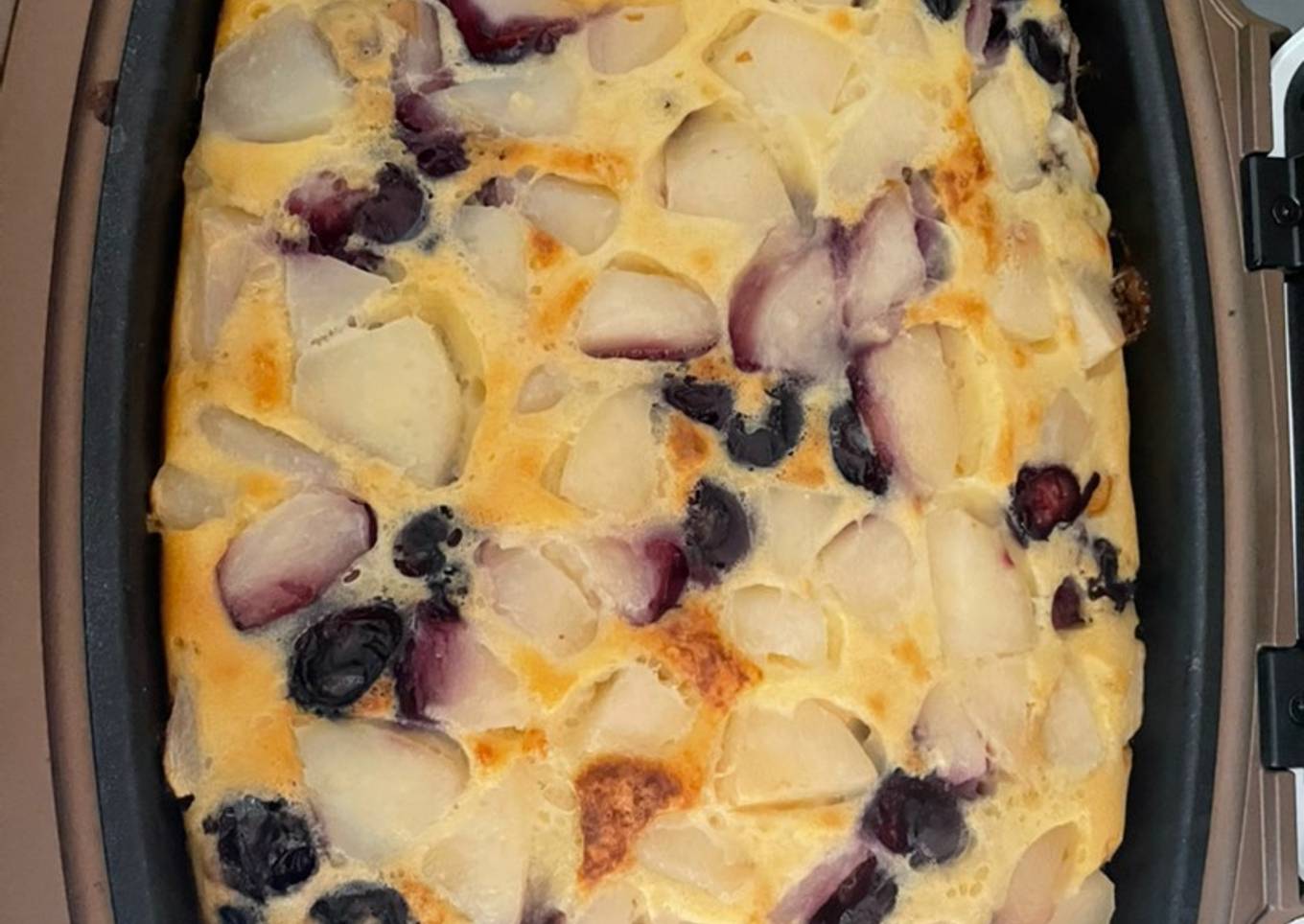 Clafoutis poires myrtilles