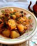 Potatoes with chanterelles in a slow cooker