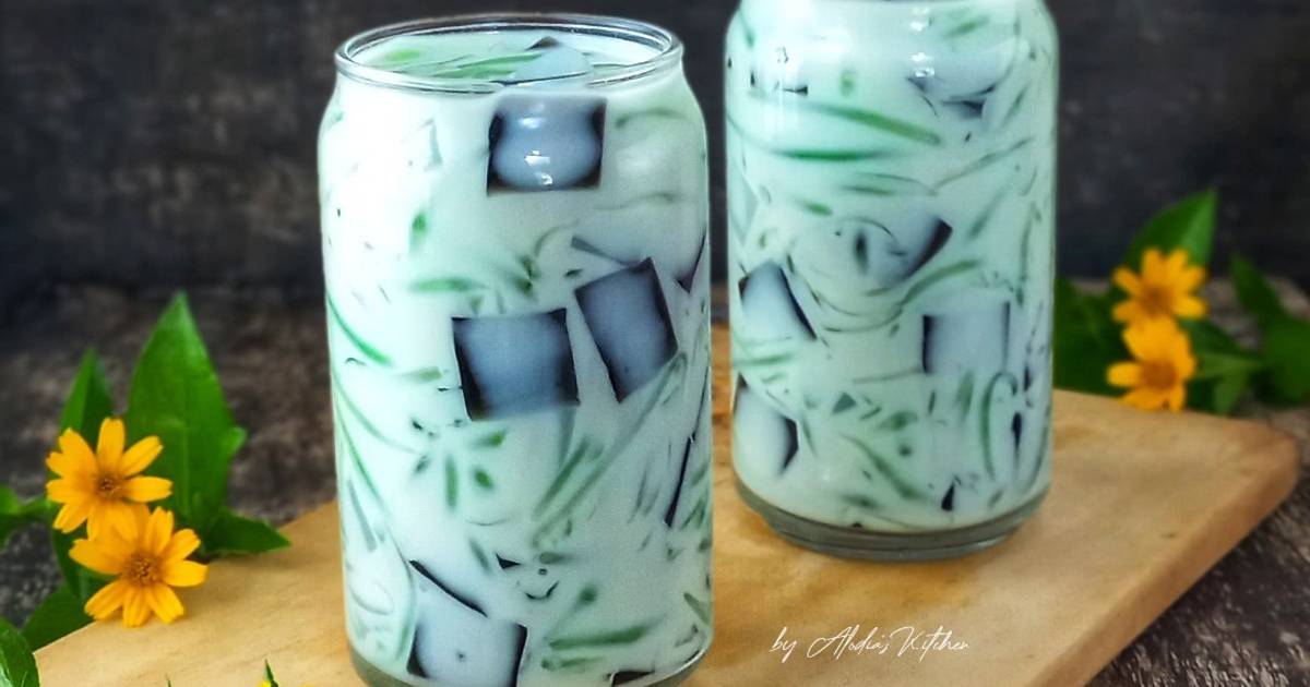 Resep Jelly Pandan Cincau Nata De Coco Oleh Vey Alodia S Kitchen Cookpad