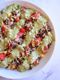 Una foto de Salpicón Mexicano con Salsa de Cilantro - Vegan