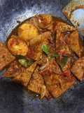 Oseng tempe & telur bumbu jahe bawang bombay