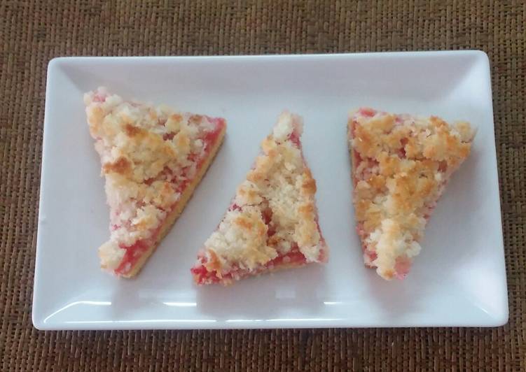 Coconut Cookie Slice with Jam
