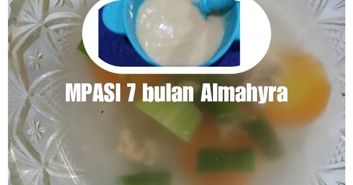 Resep MPASI 7 bulan Sup ayam & tempe oleh Nury Anjanie Cookpad