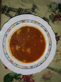 Una foto de Lentejas estofadas con chorizo