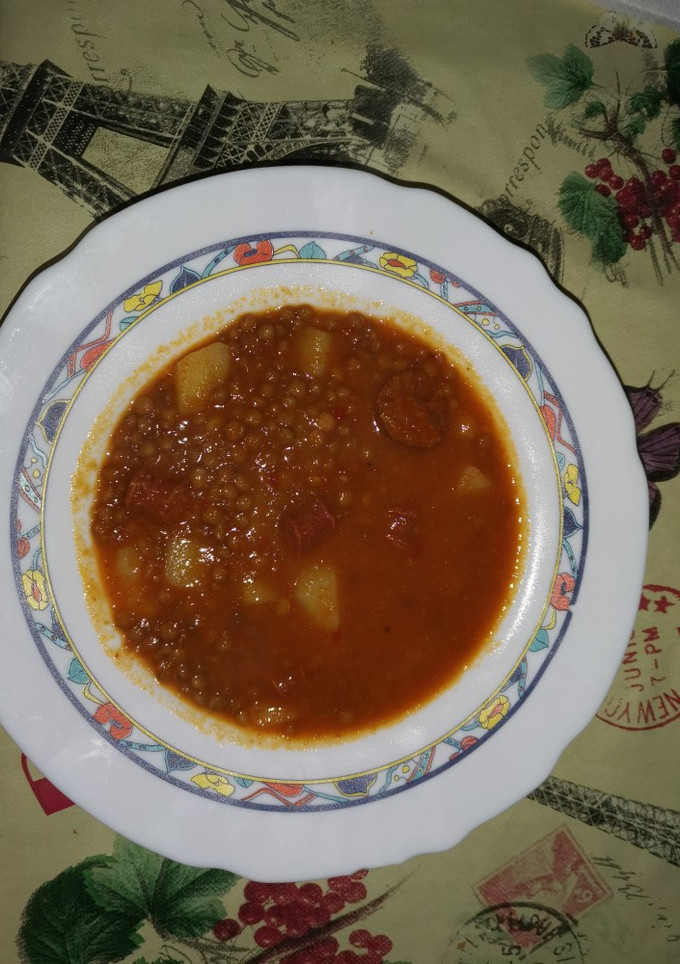 Una foto de Lentejas estofadas con chorizo