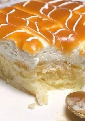 صورة لوصفة كيكة 🍰التريليتشا ‏بالحليب والكريمة 😋