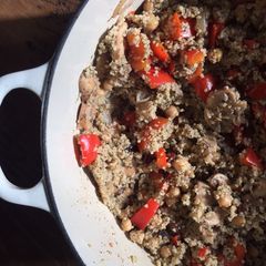 A picture of Zesty couscous with roasted cashews.