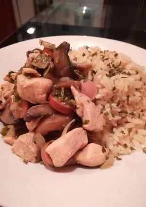 Csirkemell "Bercy"-módra recept fotója