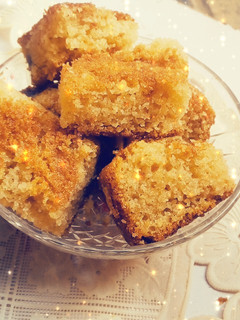 A picture of Basbousa.