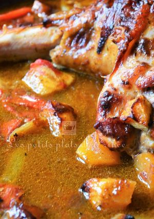 Une photo de Cuisse de dinde à l'indienne, au lait de coco et curry épicé