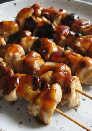 A picture of Chicken & Shiitake Skewers.