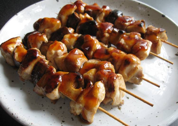 Simple Way to Prepare Any-night-of-the-week Chicken & Shiitake Skewers