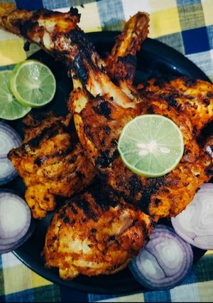 চিকেন তন্দুরী(chicken tandoori recipe in Bengali) রেসিপির প্রধান ছবি
