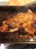 Gigot de chevreau mariné rôti au four
