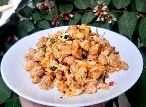 Hình của món Thịt băm rang trứng.