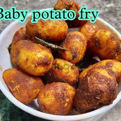 A picture of Baby potato fry recipe | Simple sidedish recipe.