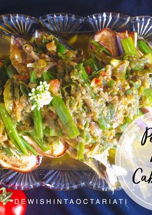 Foto resep Pindang Rebus Cabe Hijau (Pindang Rebus, Terong, Bunga Bawang)