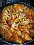 Bacalao guisado con vegetales