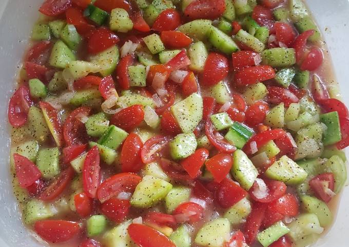 Cucumber, Tomato, & Onion Salad recipe main photo